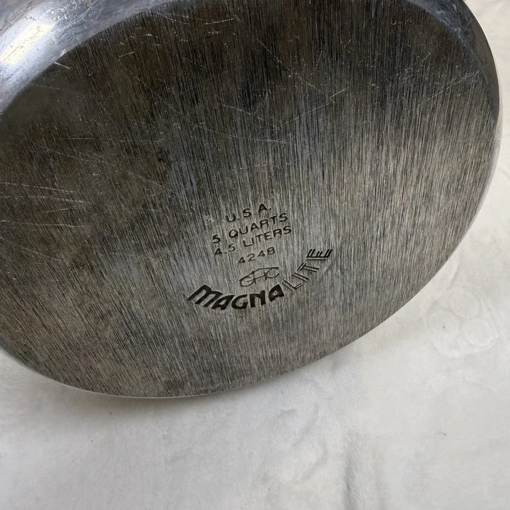 Vintage GHC Magnalite 4248 5 Qt Dutch Oven Roaster Lid Trivet USA Aluminum